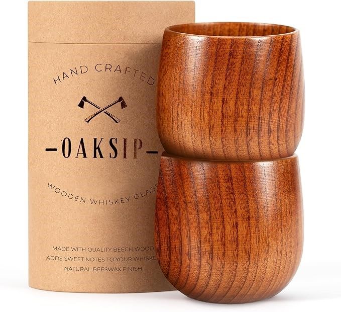 Oaksip Wooden Bourbon Glass