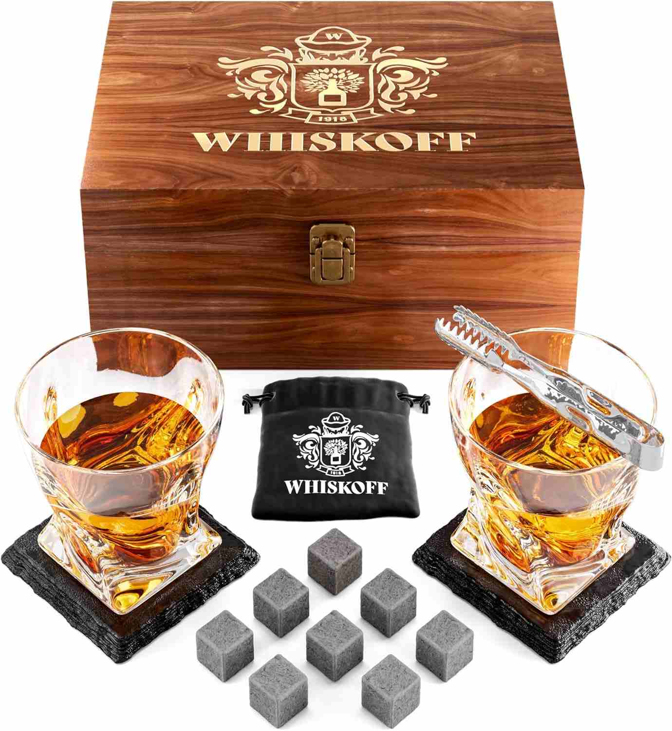 W WHISKOFF Bourbon Glasses