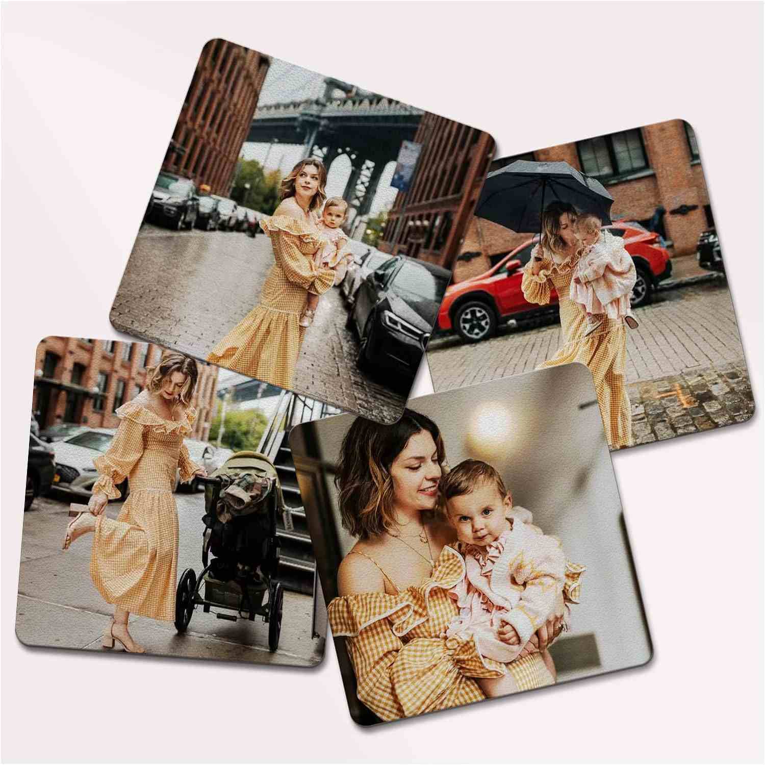 XIXI DECORE Personalized Leather Coasters