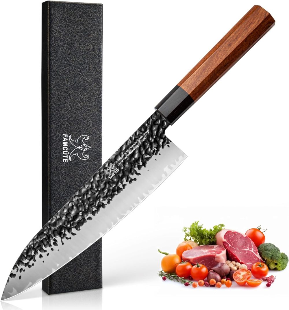 famcute japanese chef knife - ergonomic design