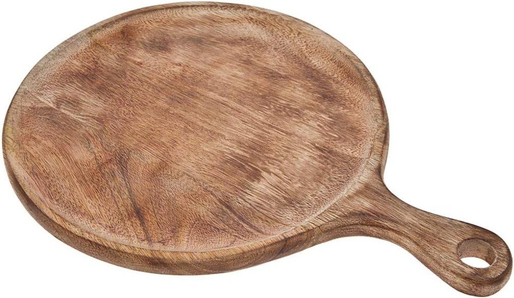 godinger round wood chopping cutting board - lightweight