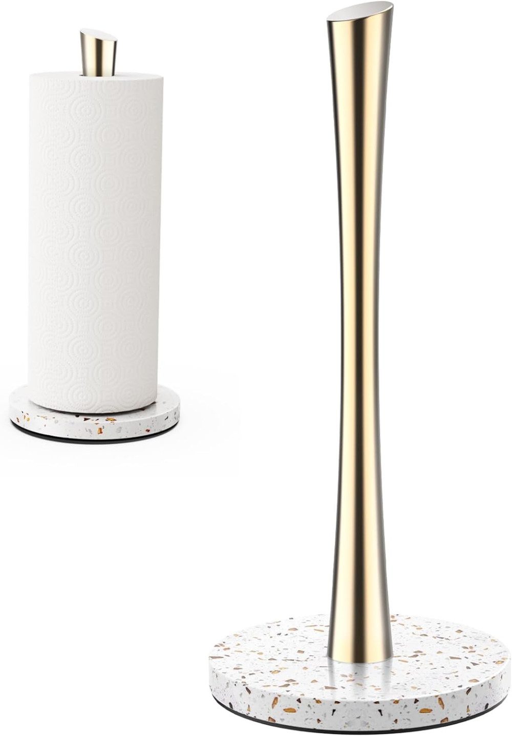 gweii gold paper towel holder - weighted base