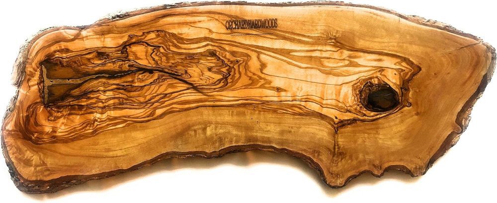 orchard hardwoods olive wood cutting board - reversible