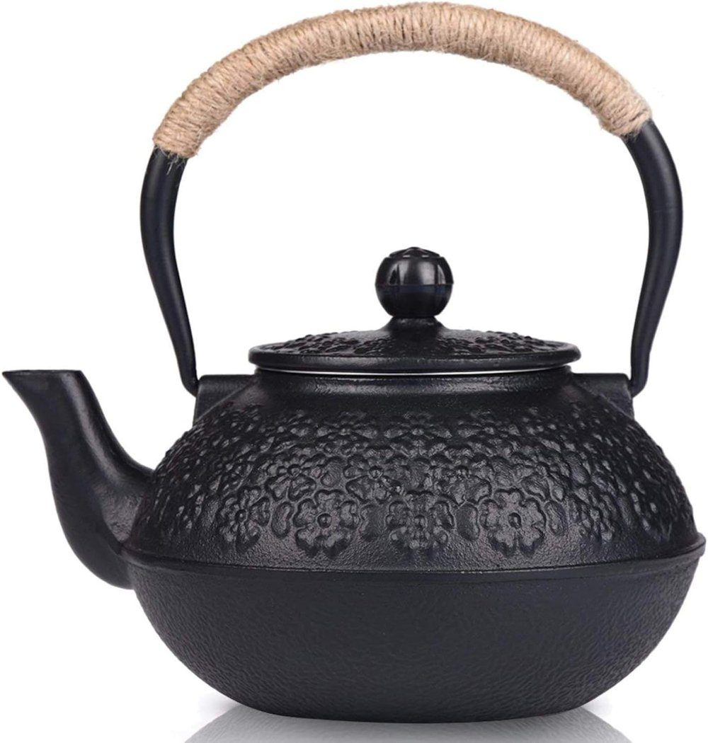 sotya cast iron teapot - enameled interior