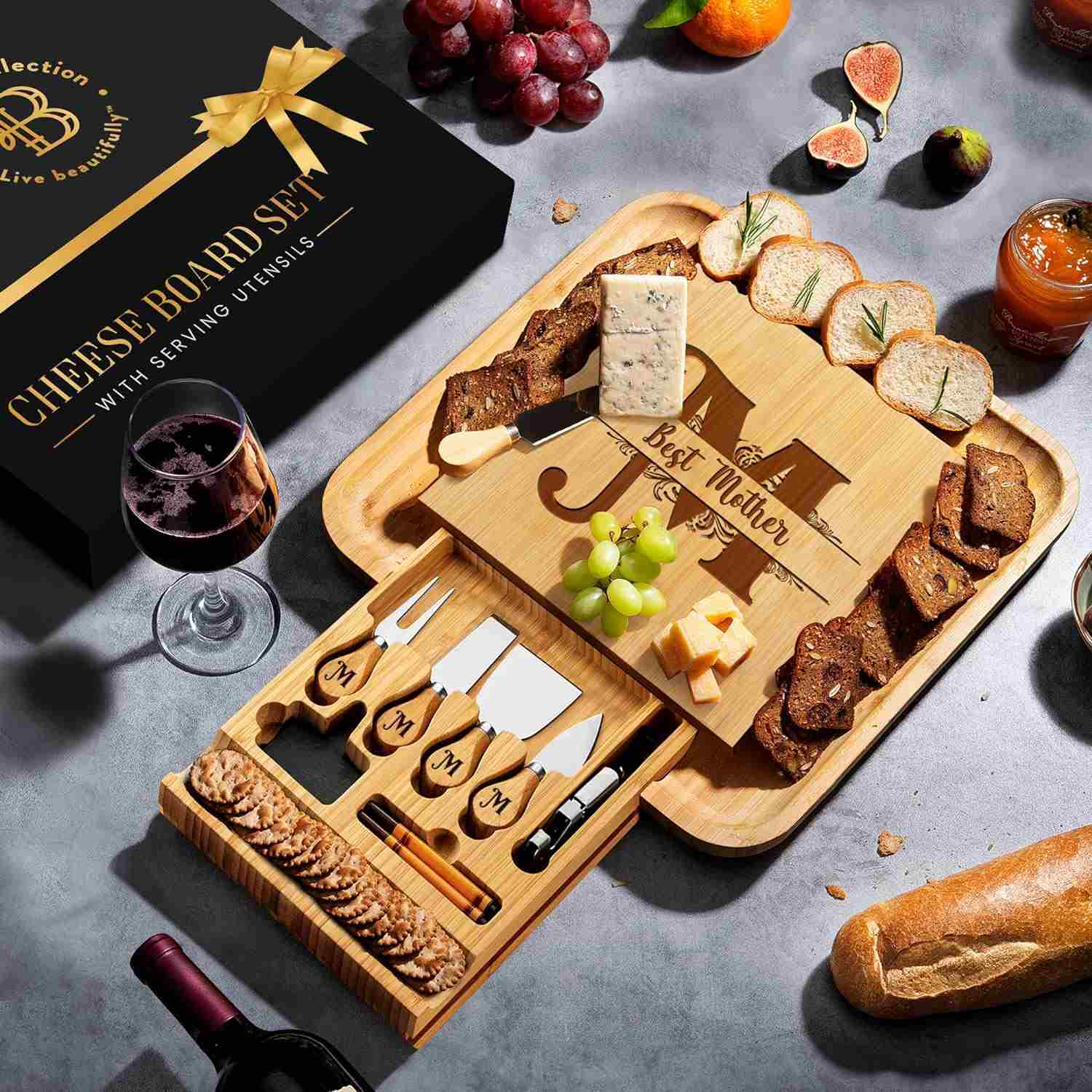 Bambusi Personalized Charcuterie Board
