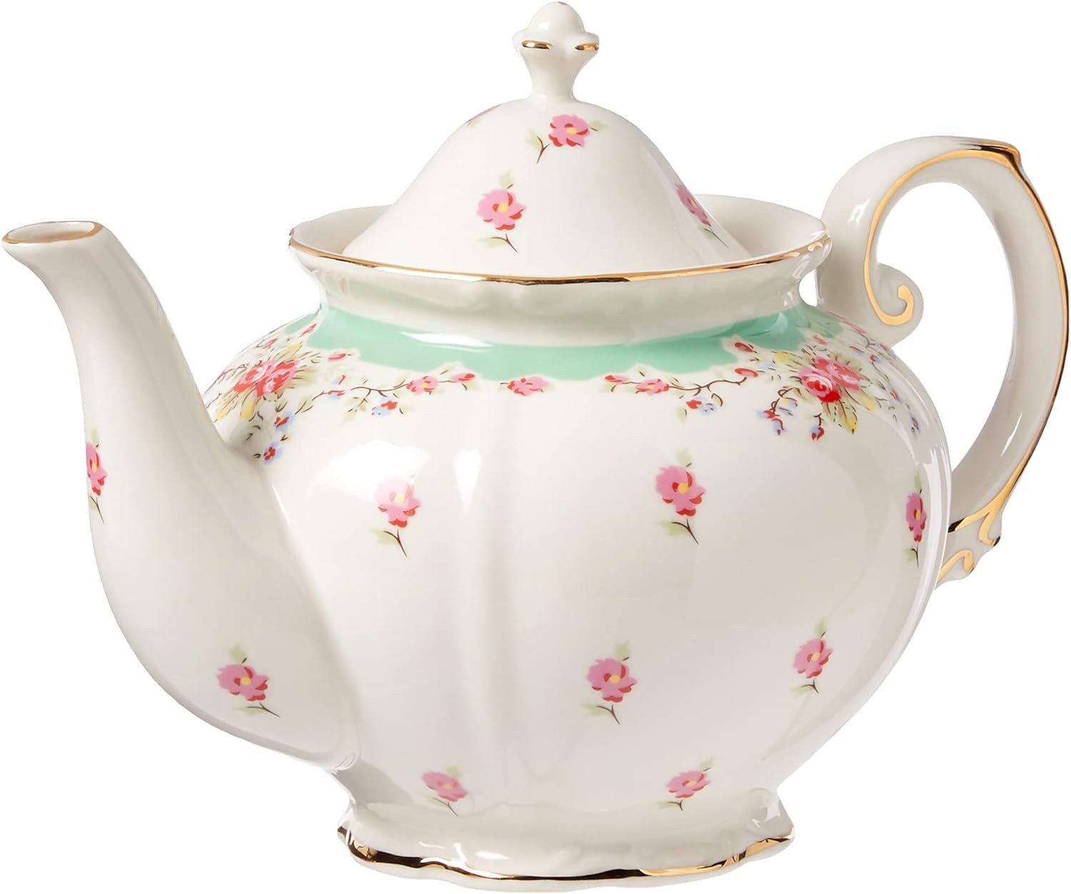 Gracie China by Coastline Imports Rose Porcelain Teapot
