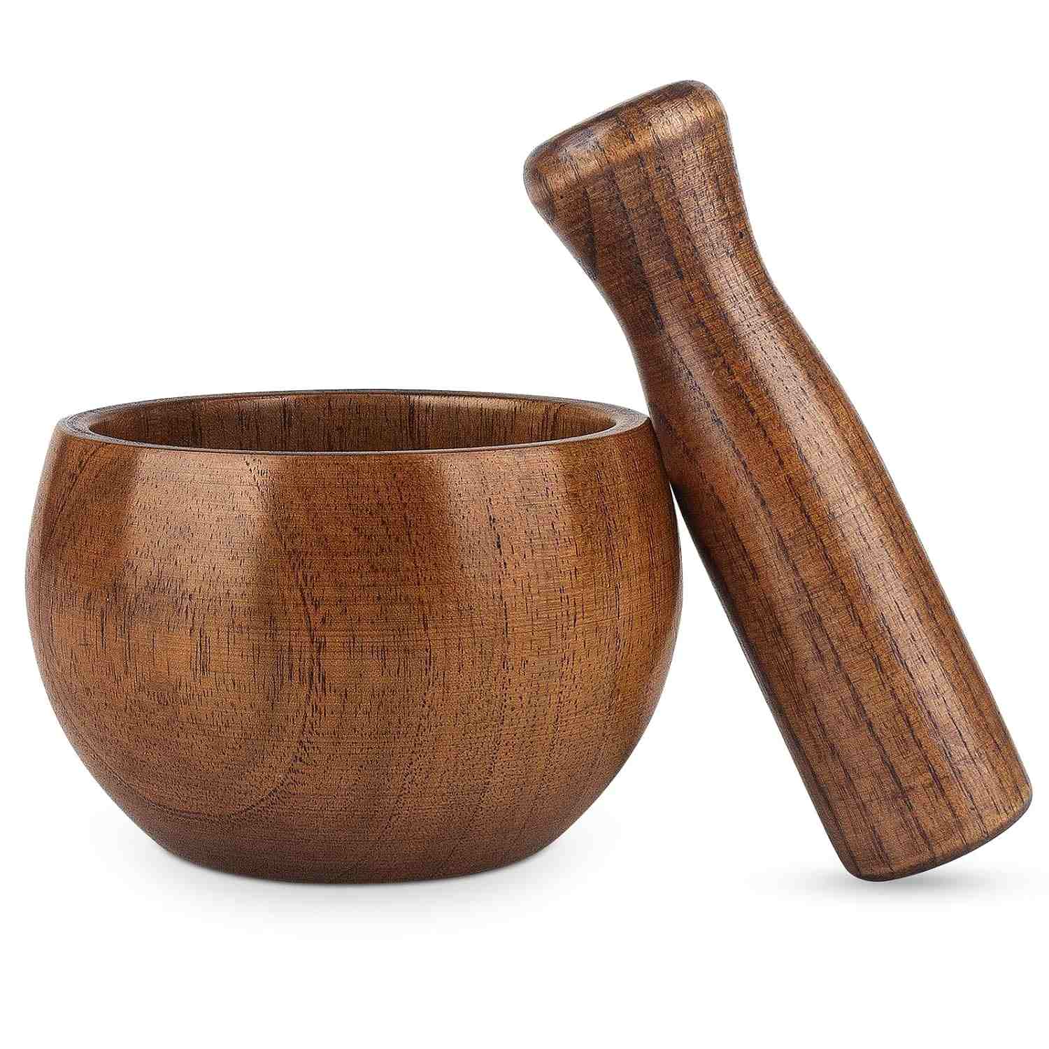 HiSize Wood Mortar and Pestle Set