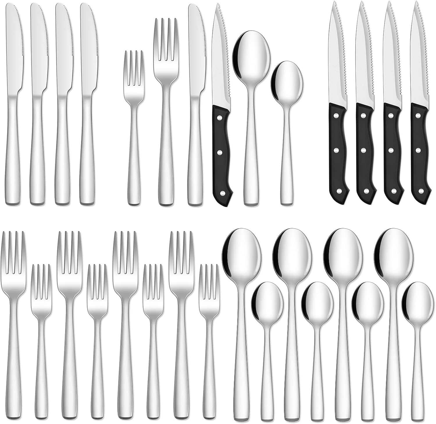 Hiware 24-Piece Silverware Cutlery Set