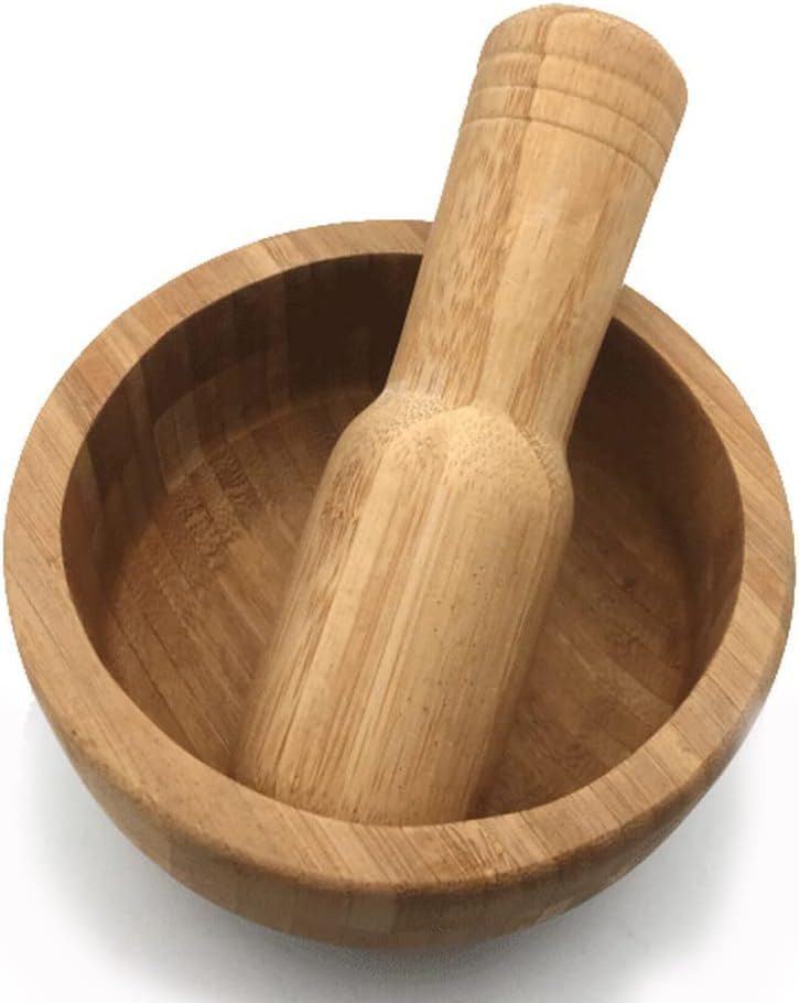 JapanBargain Bamboo Wooden Mortar and Pestle