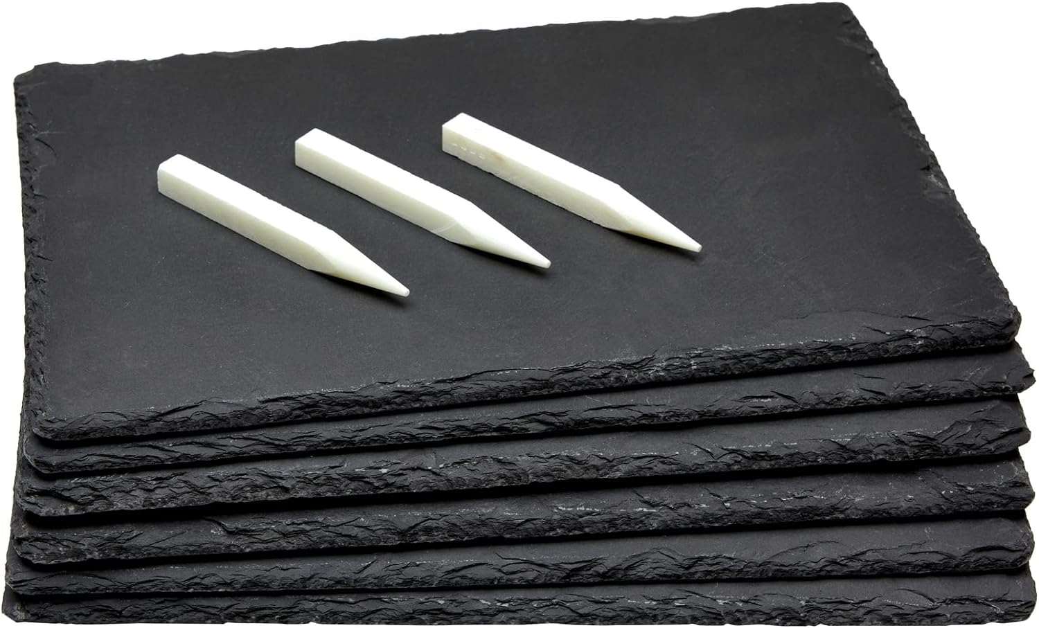 Juvale Set of 6 Black Charcuterie Boards with Chalk