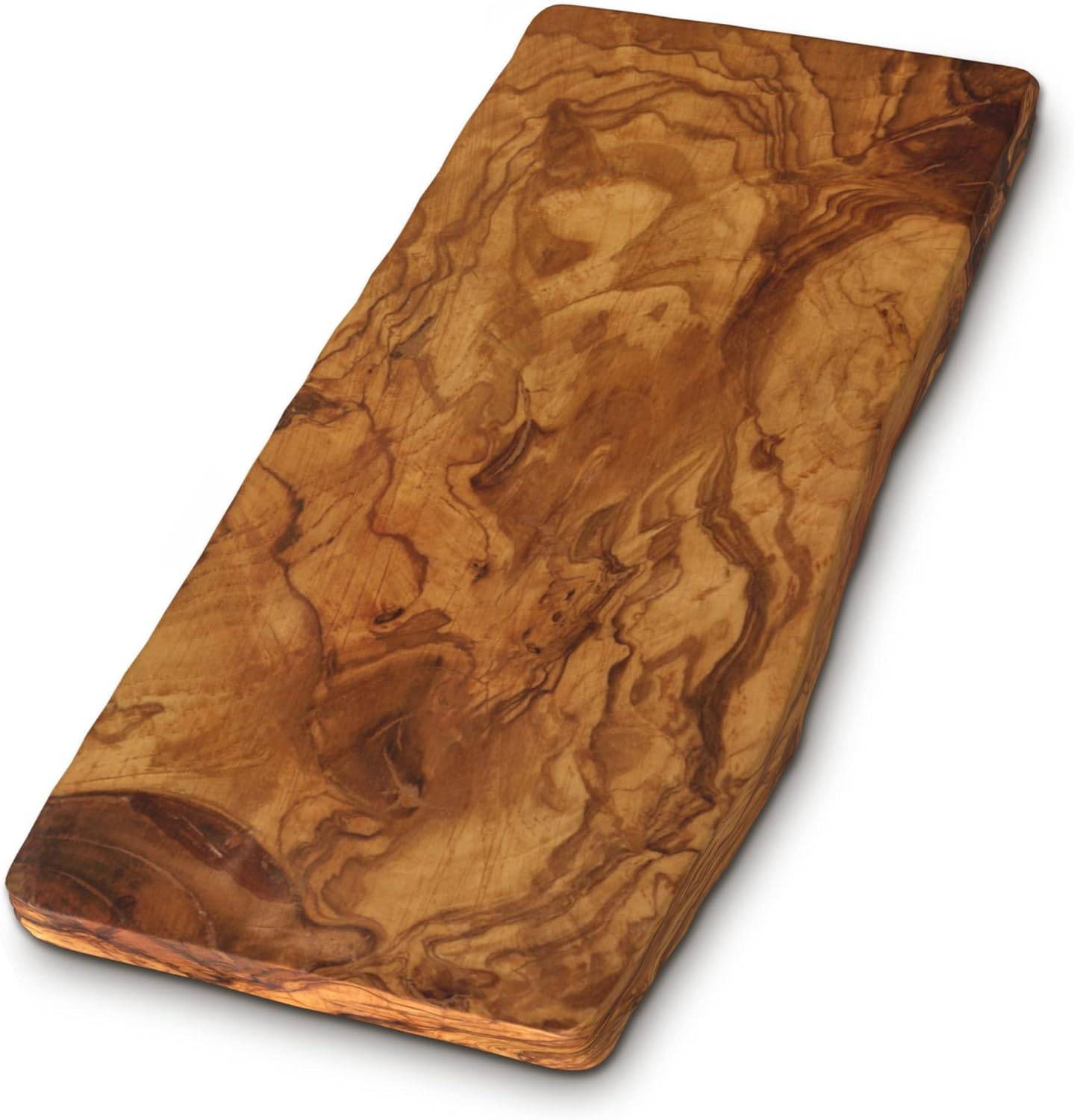 The Live Edge Olive Wood Charcuterie Board
