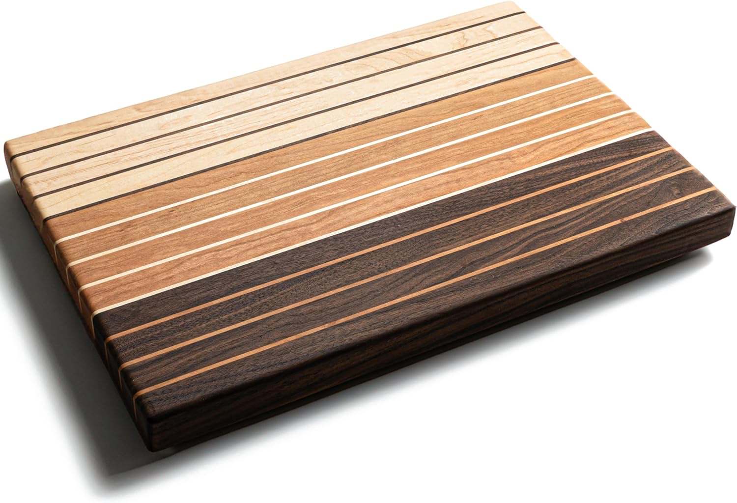 Triple Striped Hardwood Cutting Board