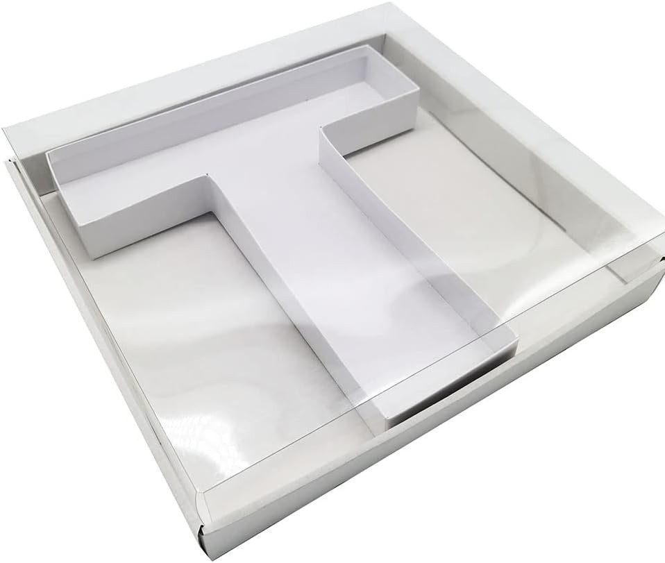 WENPACK 12 Inches Cardboard Letter Shaped Charcuterie Serving Tray