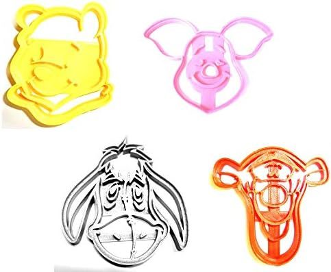 YNGLLC 4Pcs Winnie The Pooh Cookie Cutter