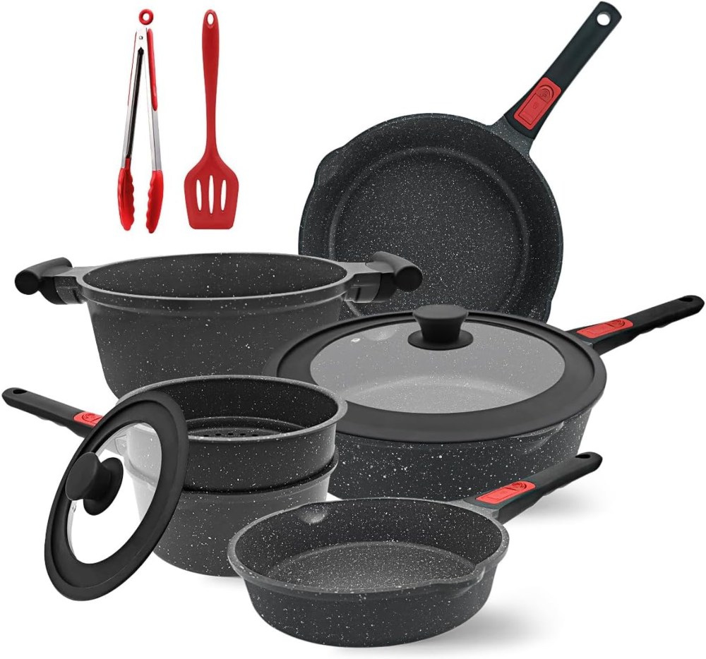 Cast Aluminum Cookware | 7 Best Options of 2024 15 aikenbbkk pots and pans set - even heat distribution