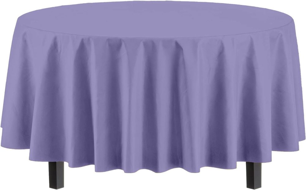 exquisite lavender plastic tablecloth (12pk) - great design