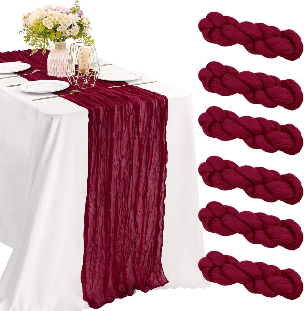 jalancy burgundy table runner - great design