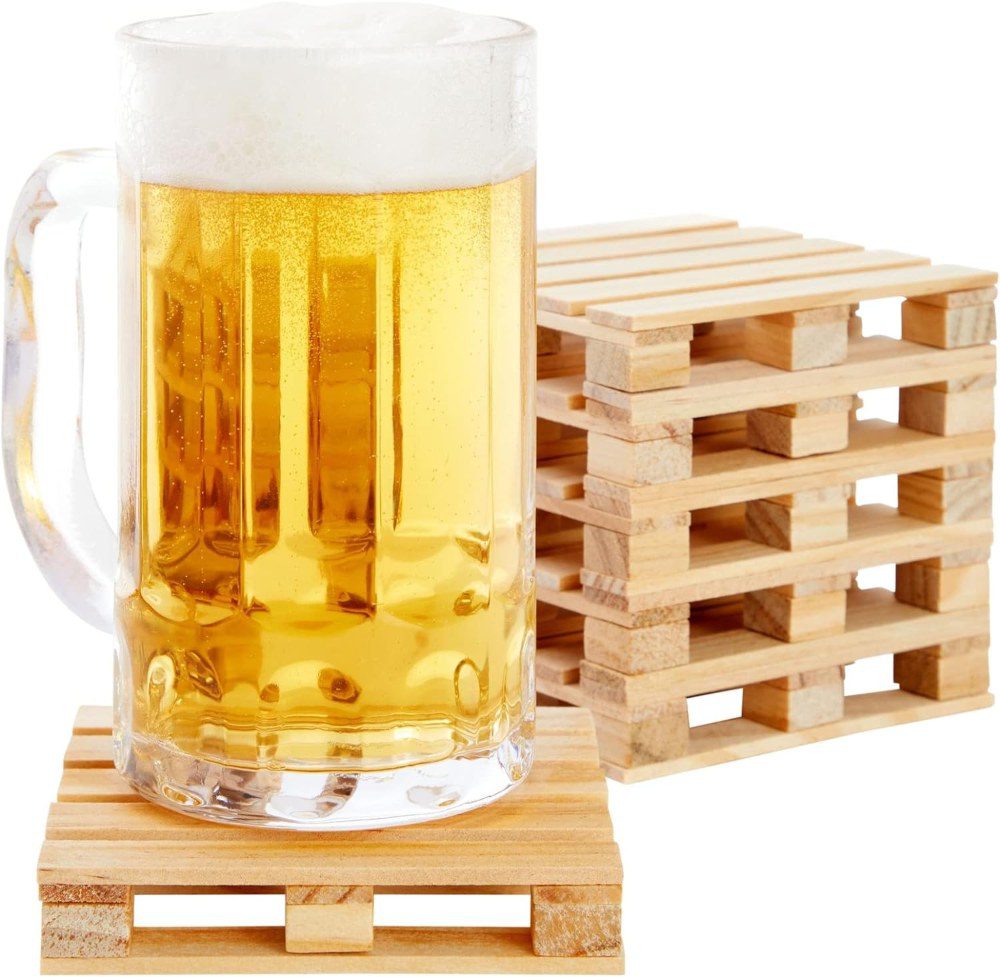 juvale wooden beer coasters - our top pick