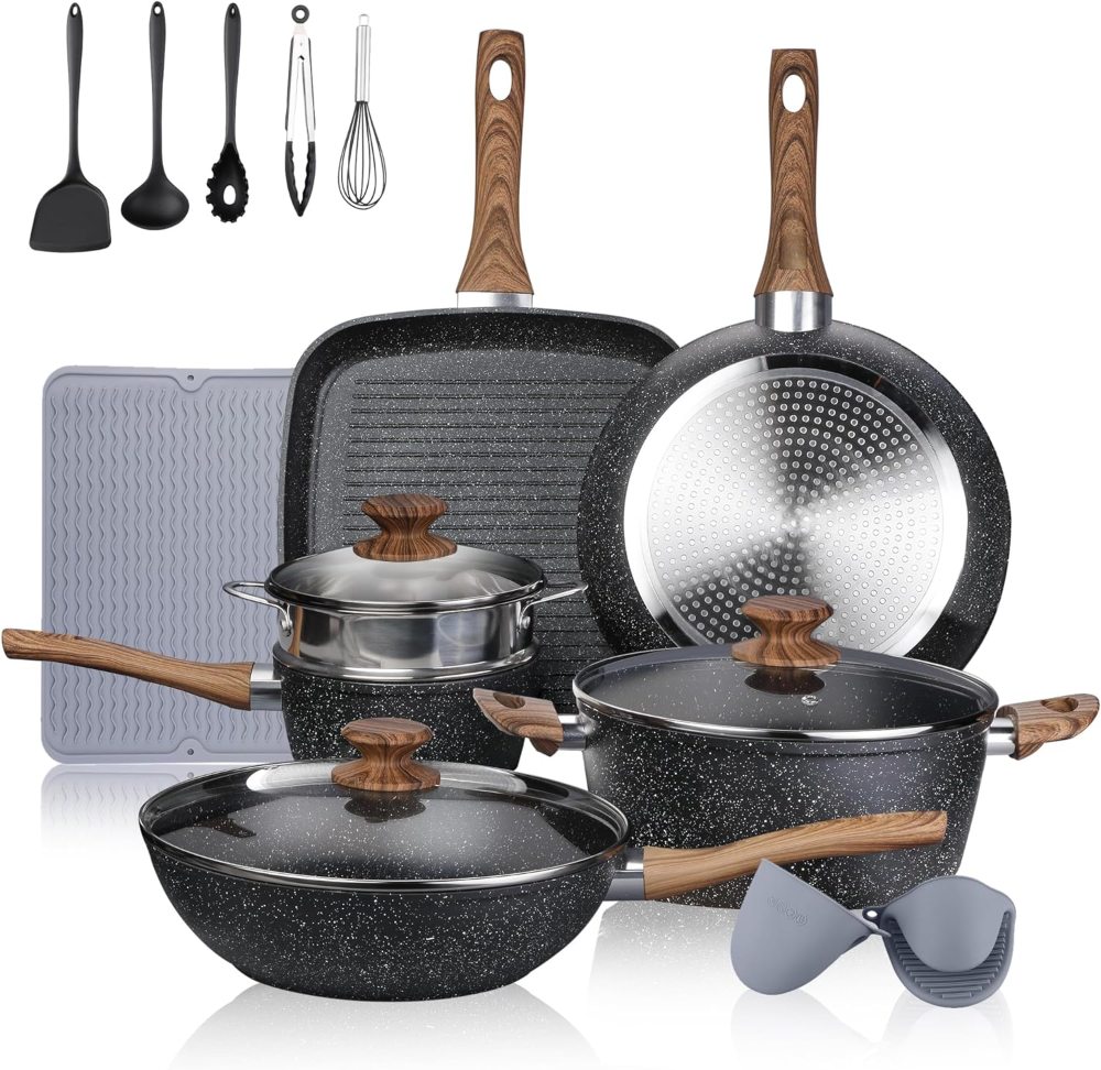 Cast Aluminum Cookware | 7 Best Options of 2024 11 leetaltree nonstick cookware sets - best value