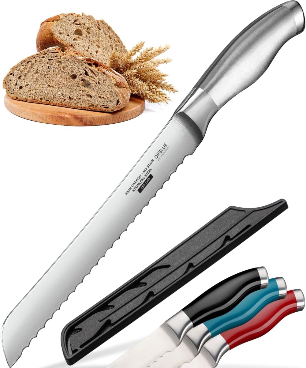 orblue serrated bread knife - runner up