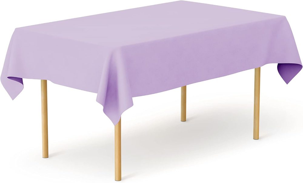 pomp lavender polyester tablecloth - wrinkle resistant