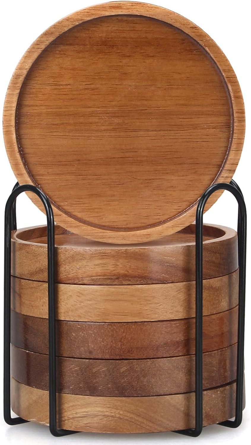 renawe wooden beer coasters - best value