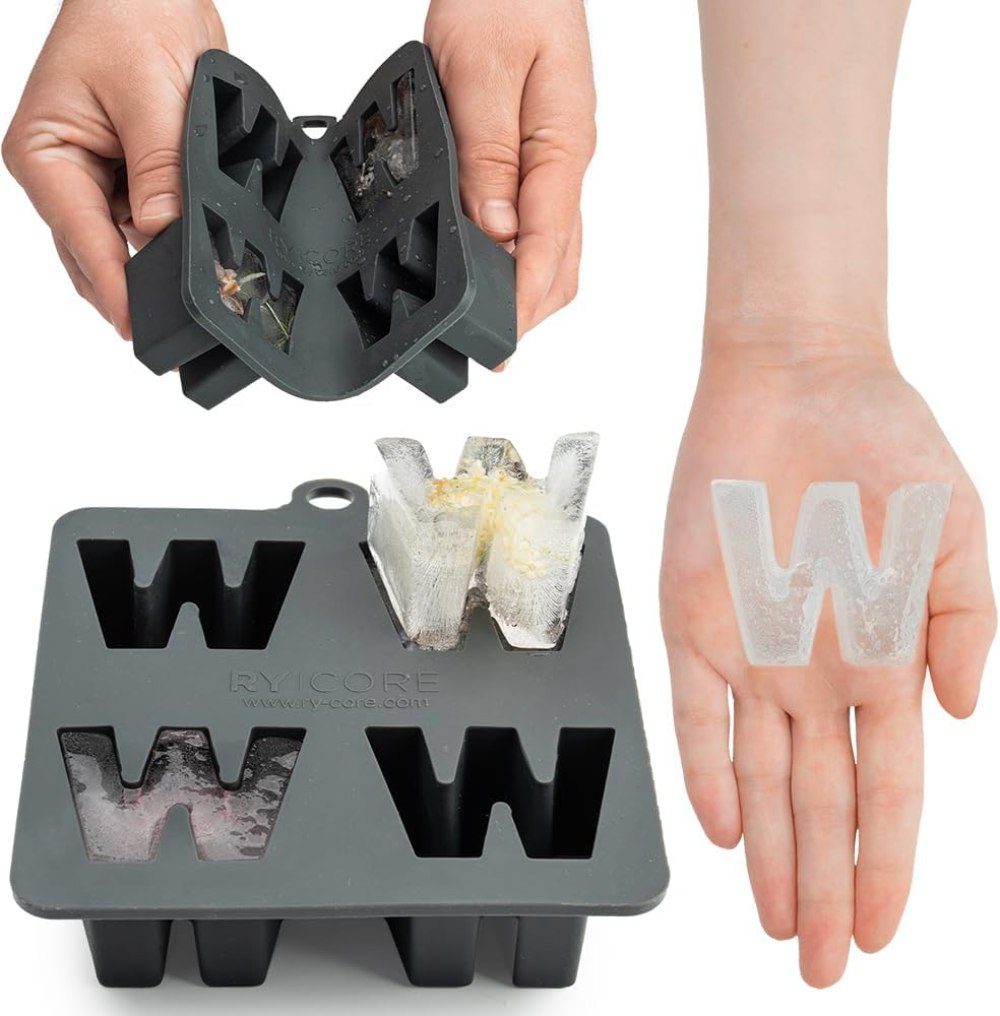 rycore lettered monogram ice cube mold - runner-up