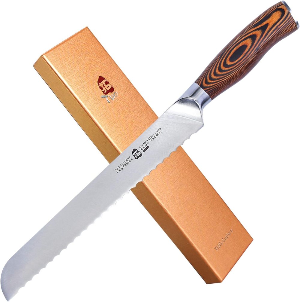tuo bread knife razor sharp serrated knife - our top pick