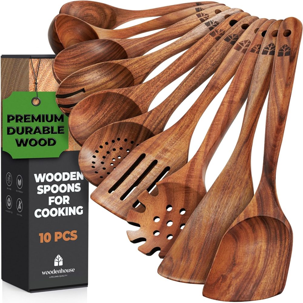 woodenhouse lifelong quality wooden cooking utensils - lightweight