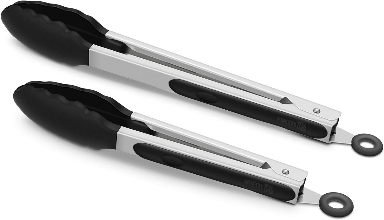 ALLWIN-HOUSEWARE W 2-Pack Black Kitchen Tongs
