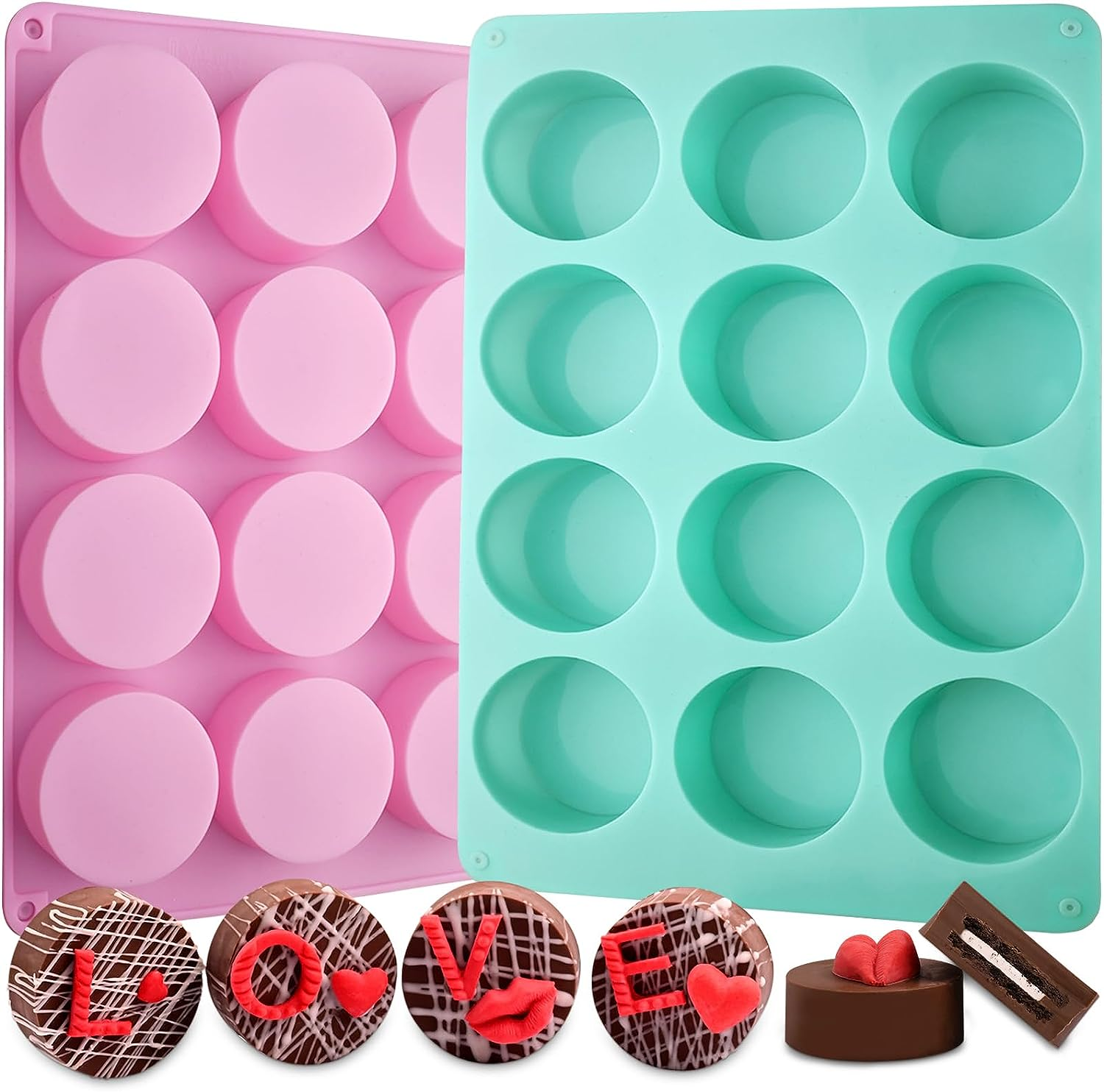 Actvty Round Chocolate Cookie Molds