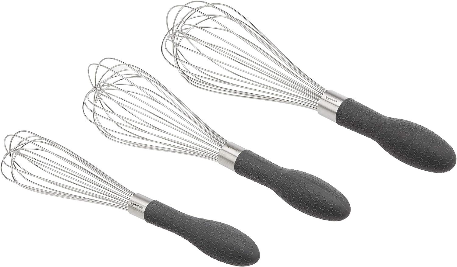 Amazon Basics Stainless Steel Wire Whisk Set