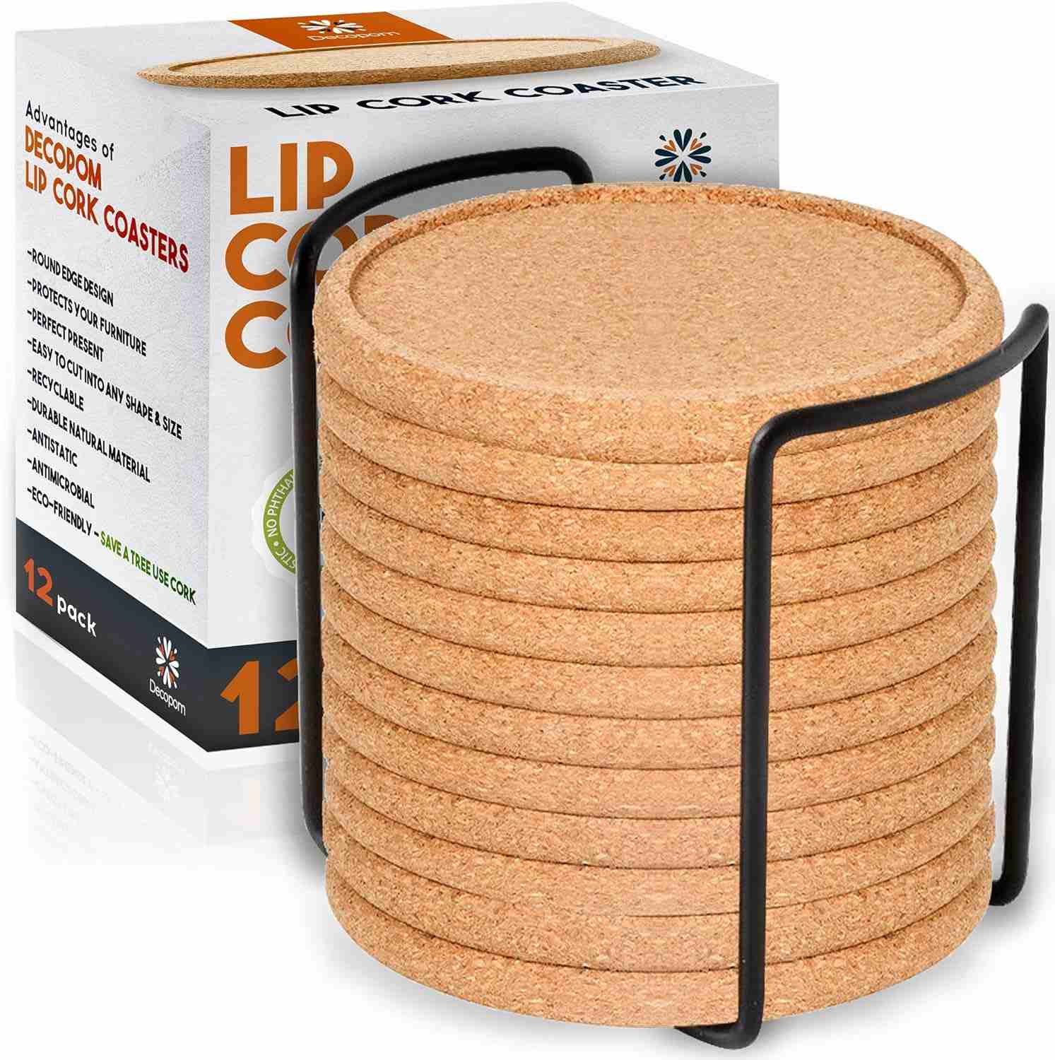 Decopom Cork Coasters