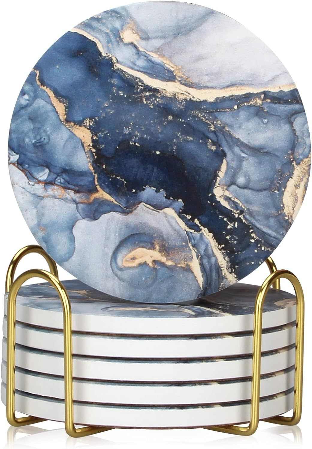 Dksyee Marble Ceramic Coasters 