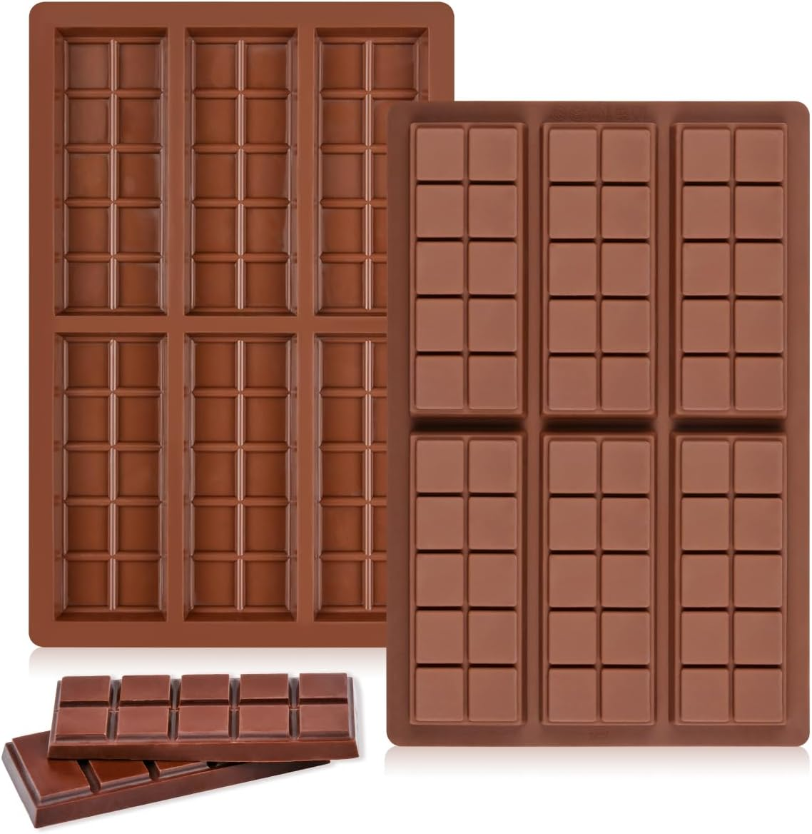 FUNBAKY Chocolate Bar Molds Silicone