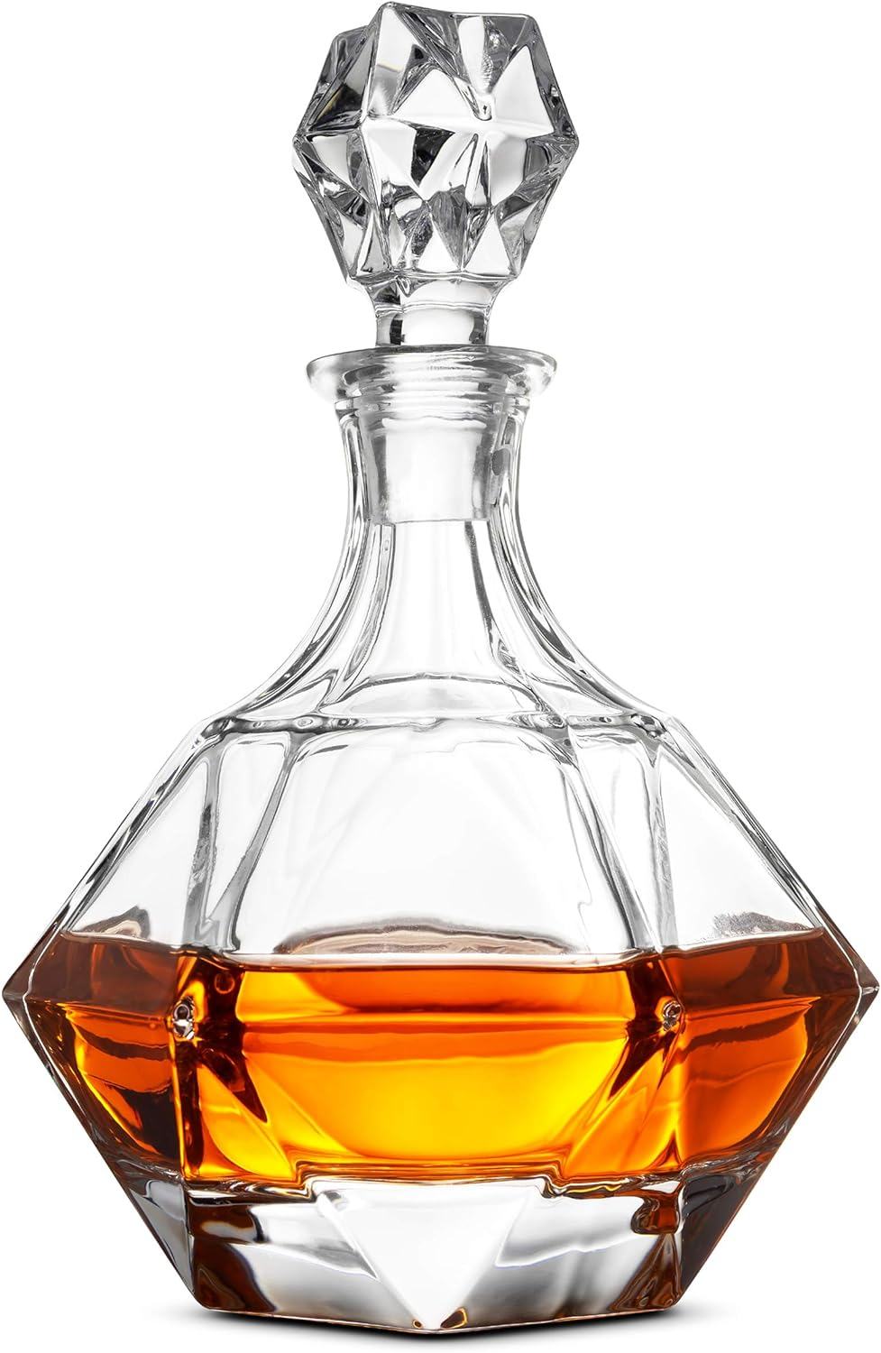 FineDine European Style Glass Whiskey Decanter