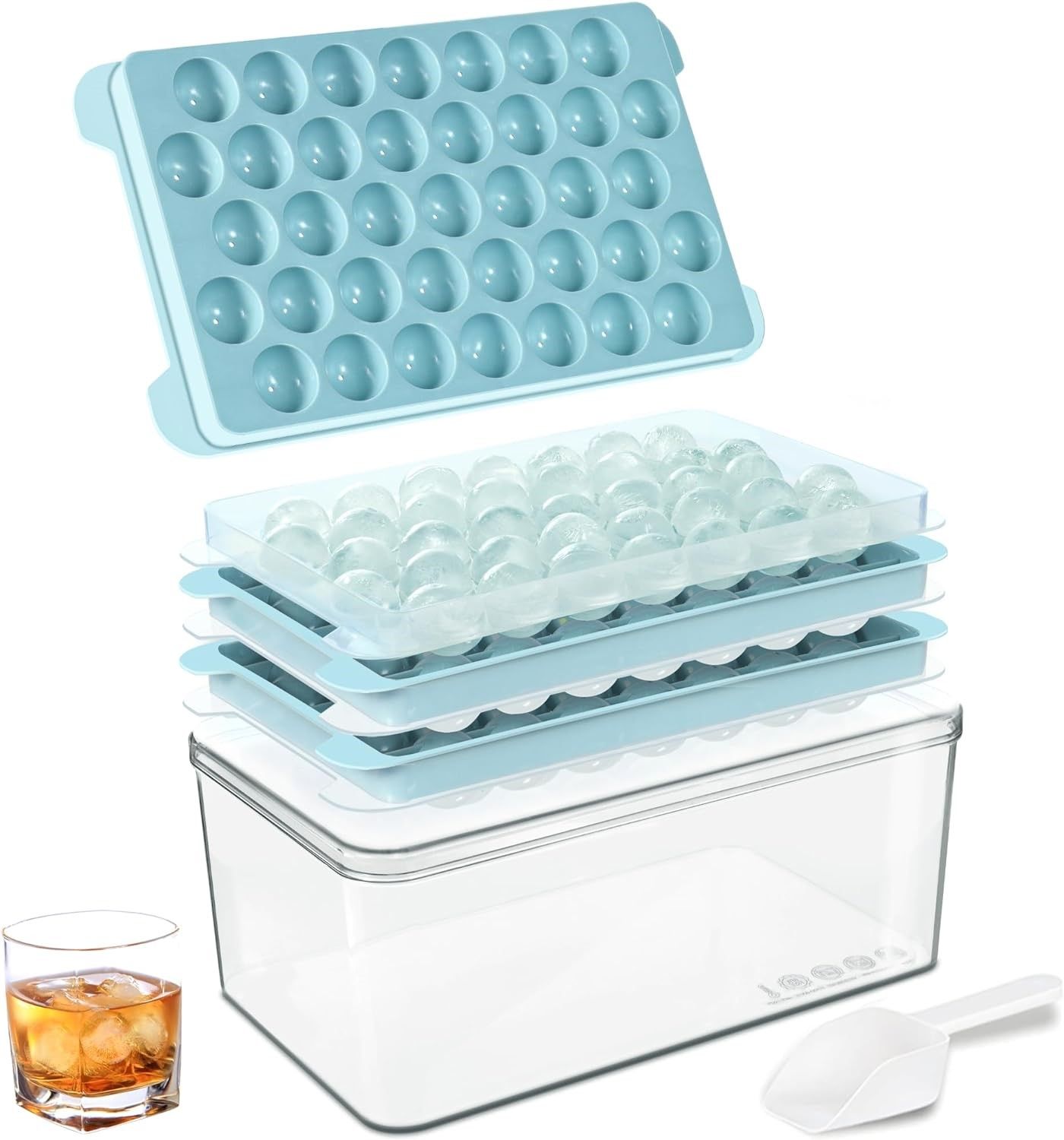 Foroyalife Round Ice Cube Trays
