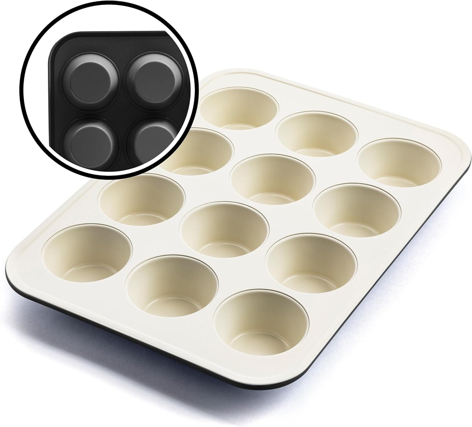 GreenLife Bakeware Healthy Ceramic Nonstick Muffin and Cupcake Baking Pan
