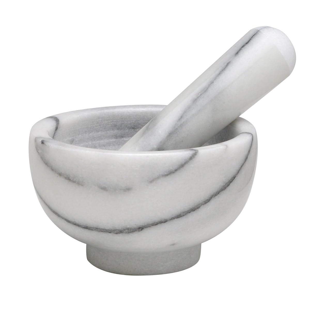 HIC Kitchen Carrara Marble Mortar and Pestle
