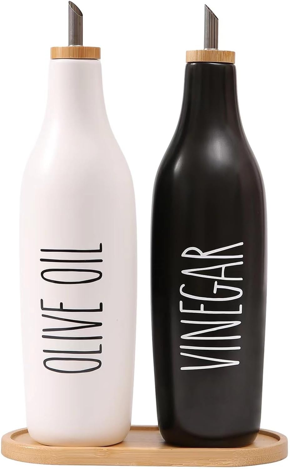 HOMCDALY Olive Oil and Vinegar Dispenser Set