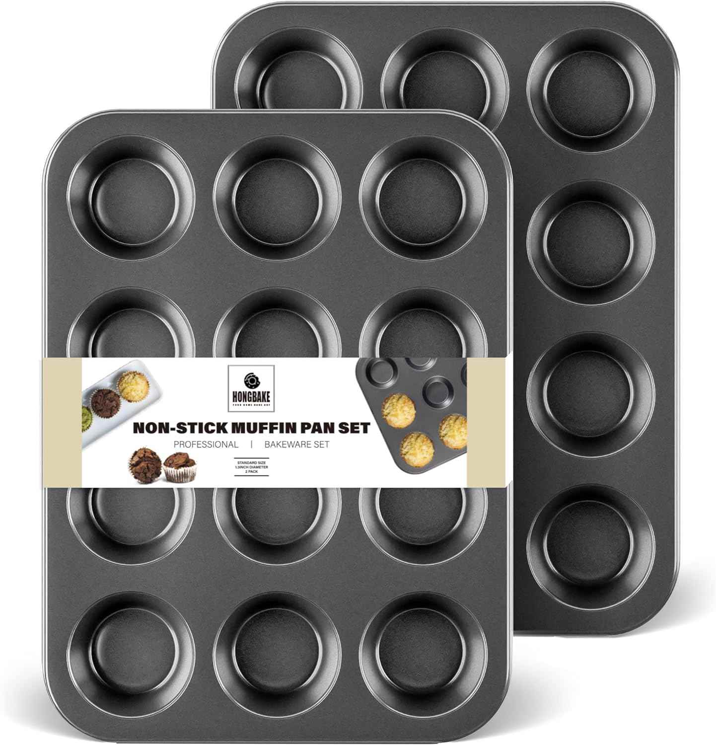 HONGBAKE Muffin Pan for Baking
