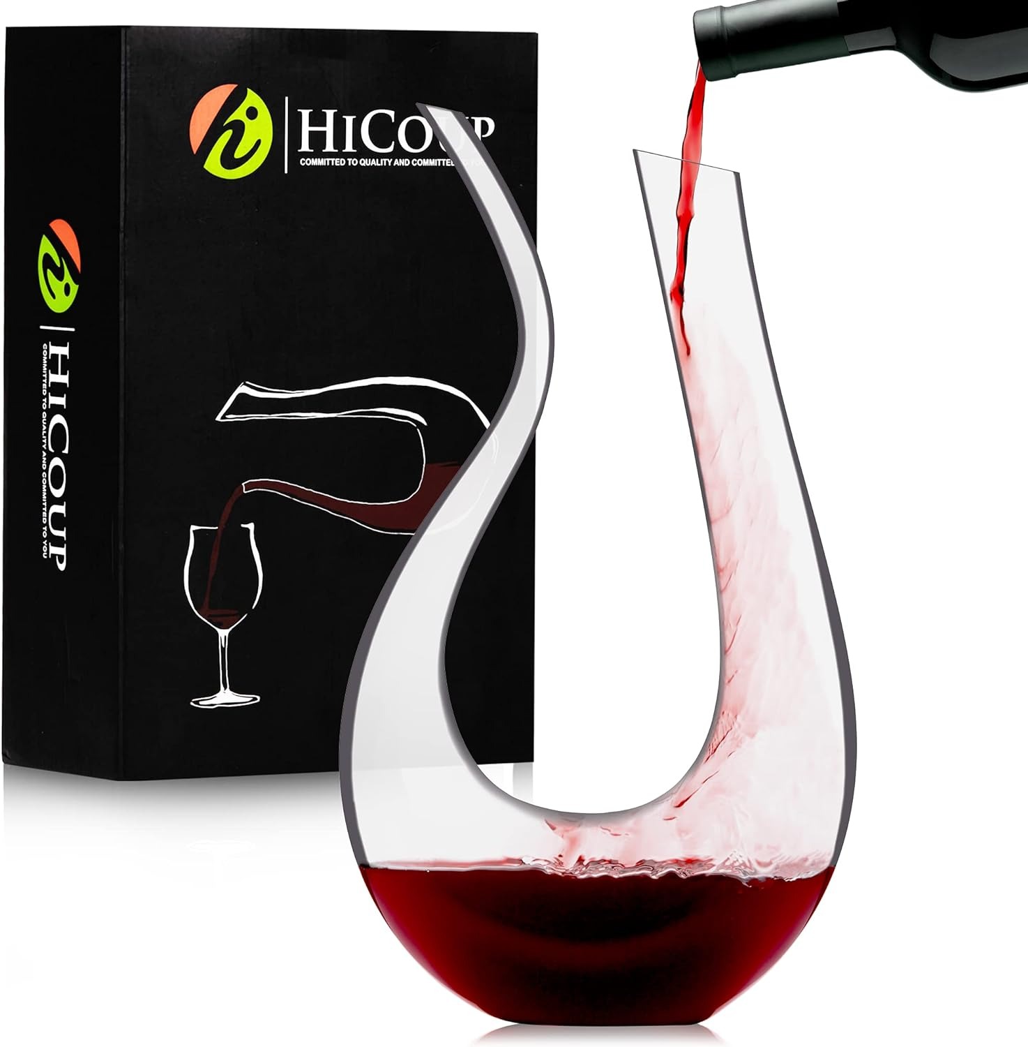 HiCoup Red Wine Decanter with Aerator