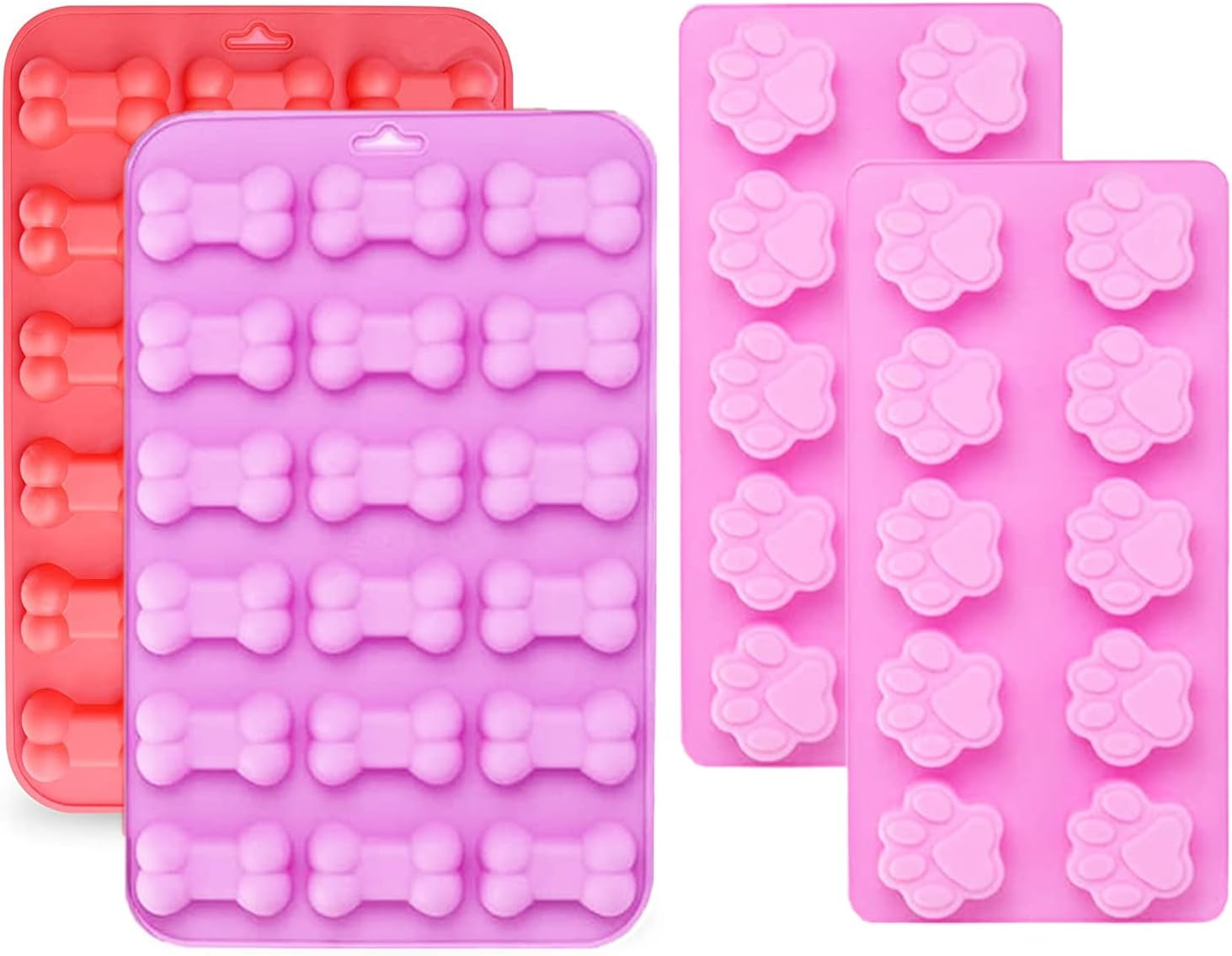 JEWOSTER Puppy Dog Paw and Bone Silicone Molds