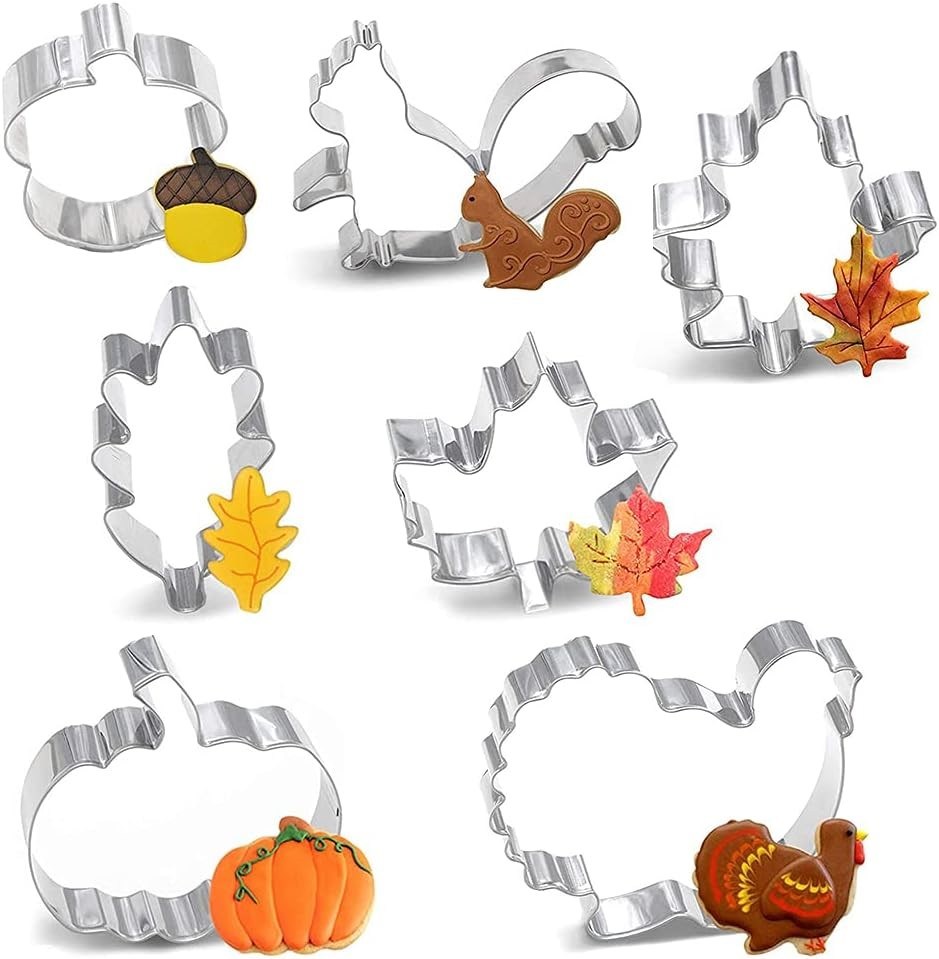 Fall Cookie Cutters | 7 Best Options of 2024 12 Kukifun Fall Thanksgiving Cookie Cutter Set.