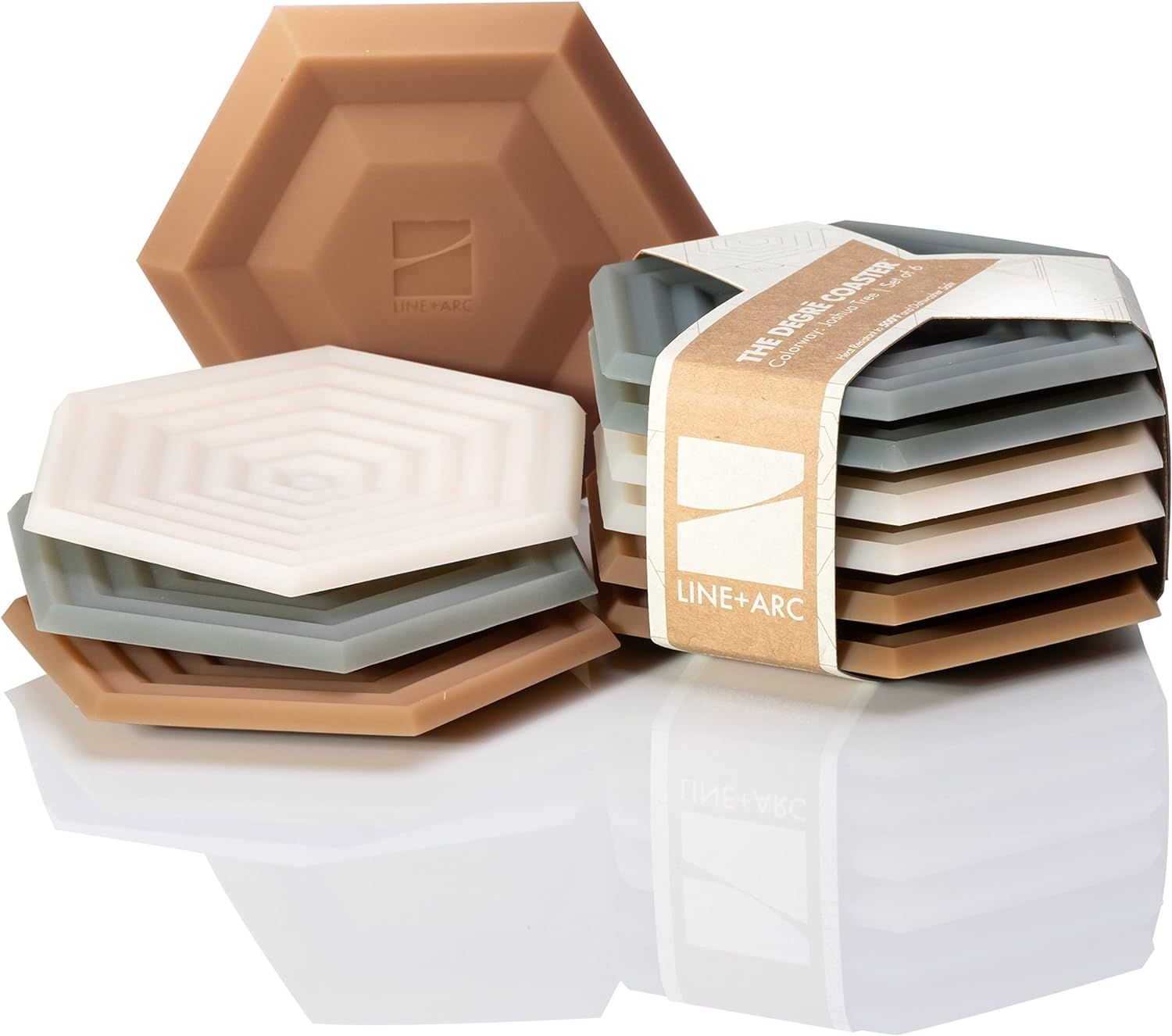 LINE+ARC Silicone Coasters