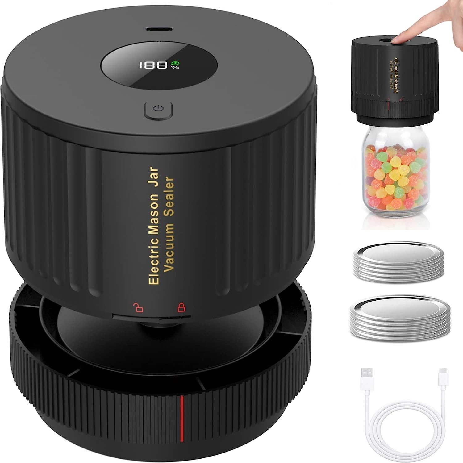LOVE MOMENT Mason Jar Vacuum Sealer