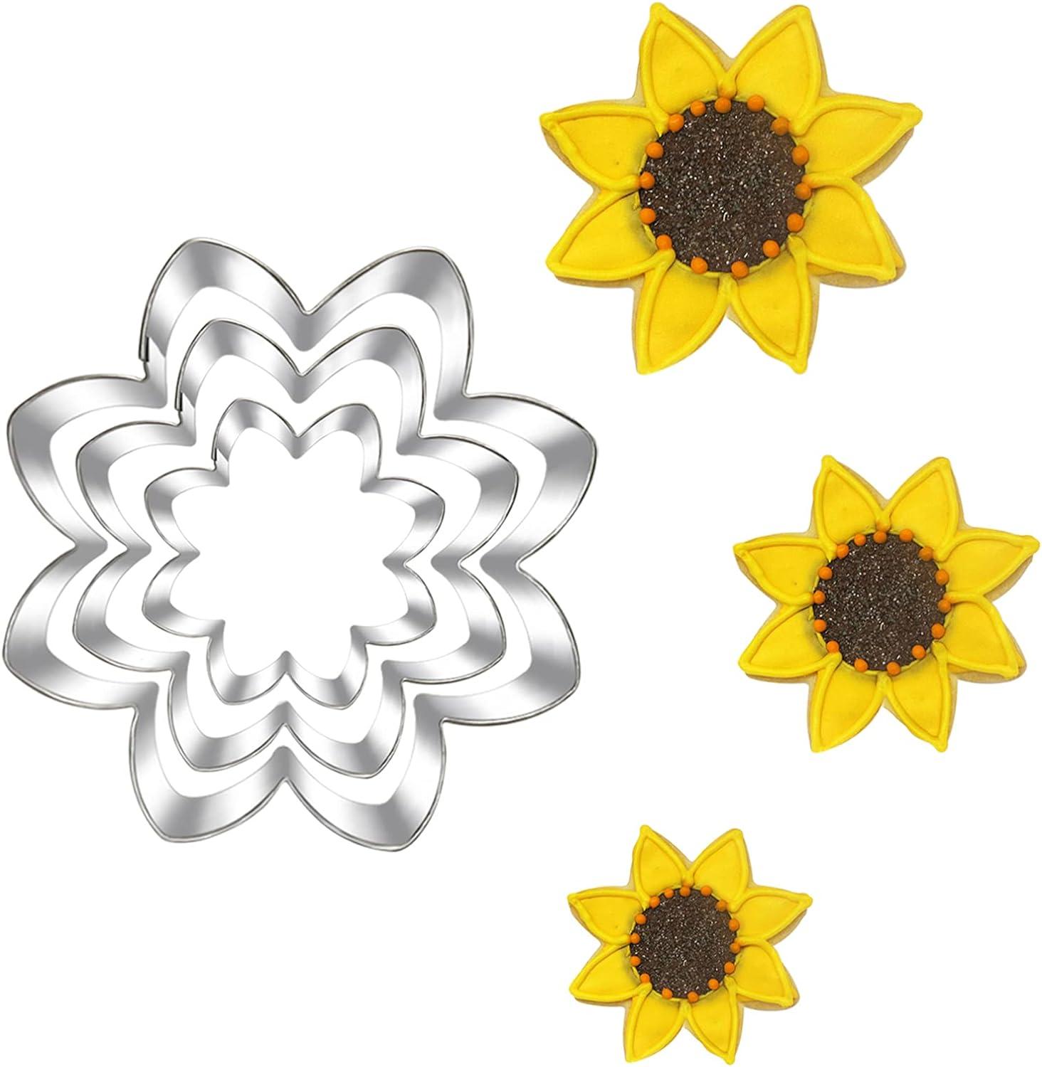 LUBTOSMN Sunflower Cookie Cutter Set