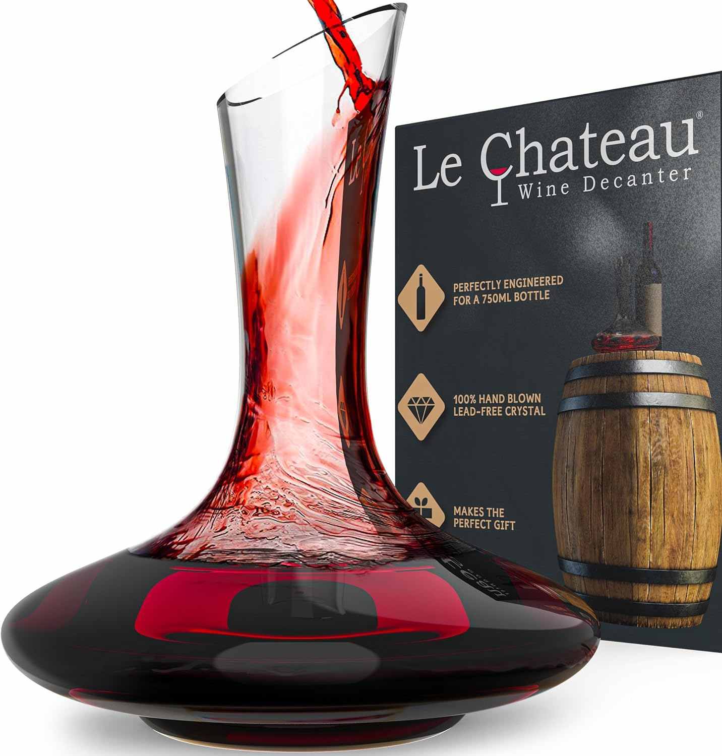Le Chateau Large Elegant Red Wine Decanter