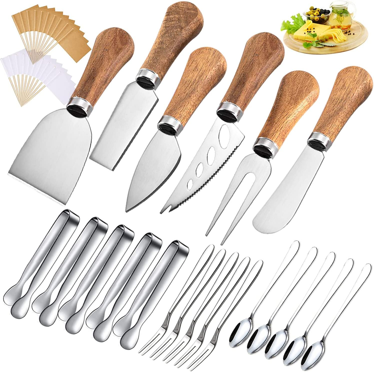 Linwnil Charcuterie Board Accessories Spreader Knife Set