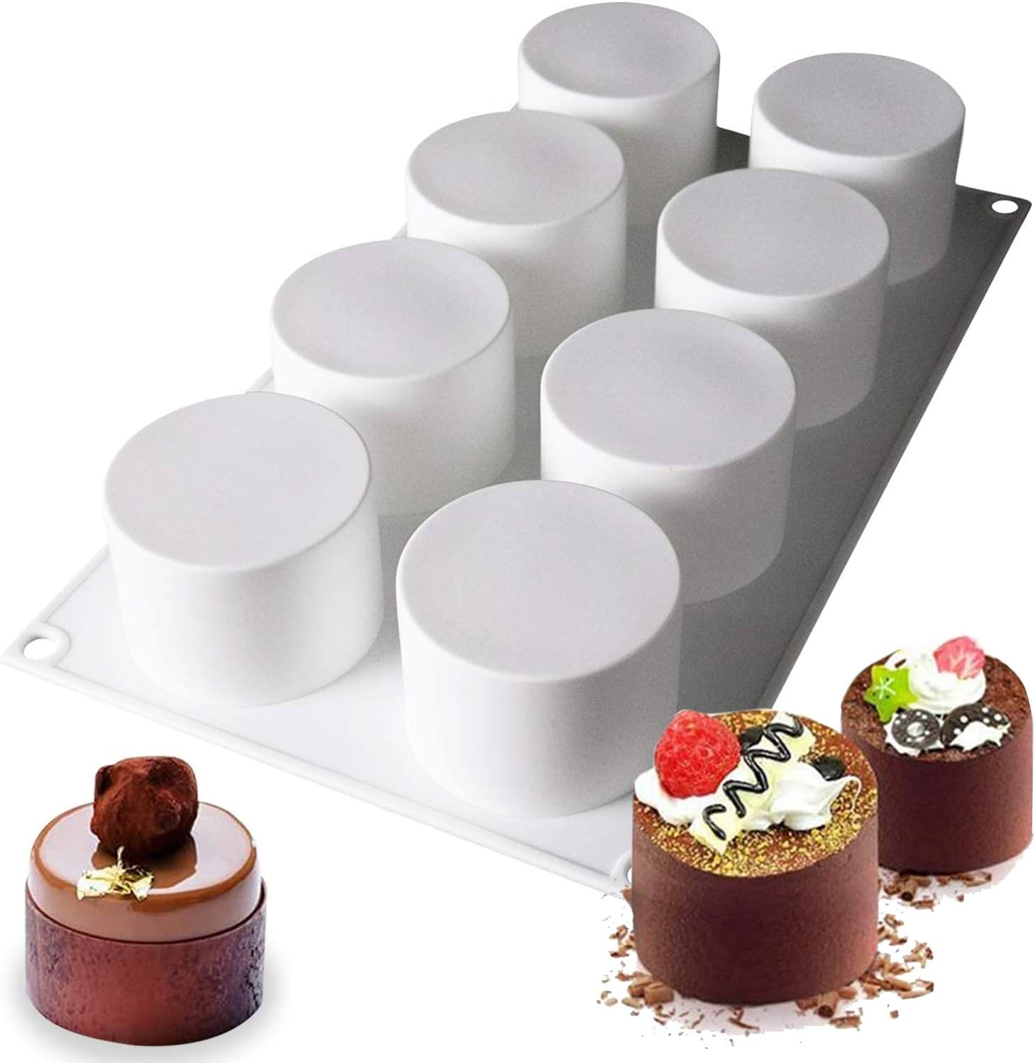 OCPO Kitchen Tall Cylinder Silicone Molds